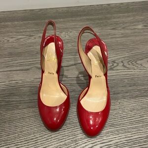 christian louboutin red pump. Size 36.5 with sole protection. Gently used.